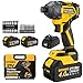 GoYwato Cordless Impact Driver 2655In-lbs(300N·m) - 21V 1/4" Hex Chuck Brushless Hand Impact Driver With & 2 x 4.0Ah Battery & Charger & 14 x Sockets Set & 10 x Screwdriver Bit for Home Projects & DIY