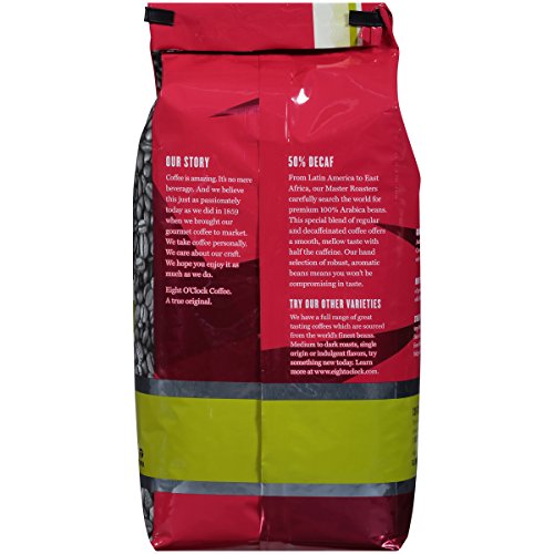 Eight O'clock Whole Bean Coffee, 50% Decaf, 36 Ounce #TOP1