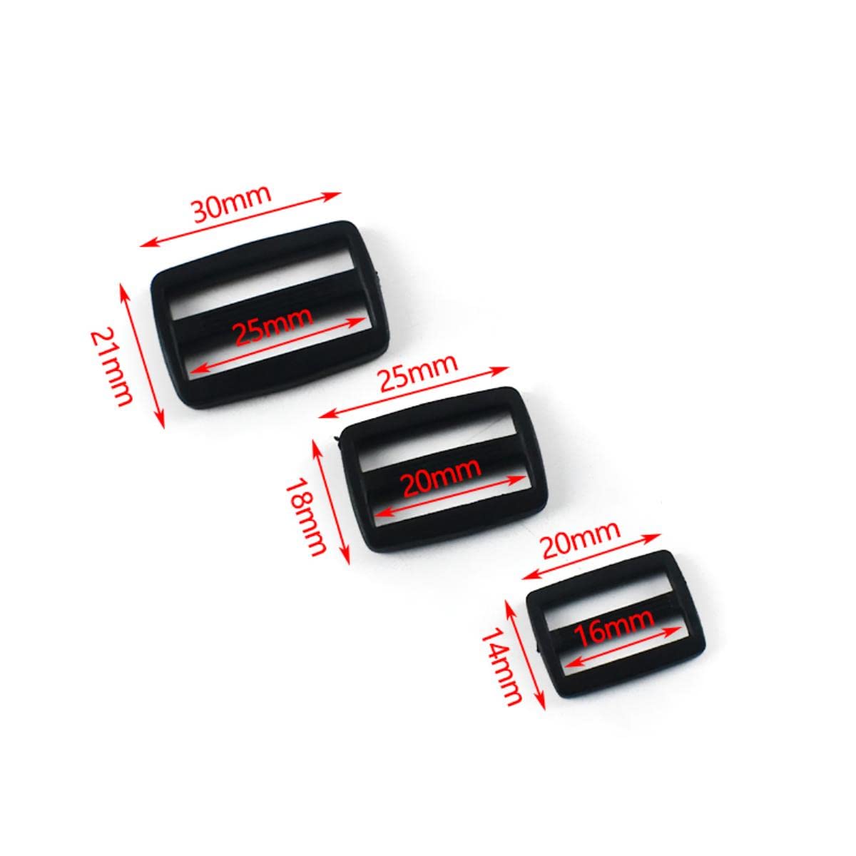 KRFWGUU 6 Pezzi Fibbie Plastica, 25mm Fibbia Plastica con Chiusura a Scatto per Zaino, Fibbie a Rilascio Laterale, Fibbia a Clip Zaino, Fibbia per Zaino a Sgancio Rapido, Clip a scatto Doppia