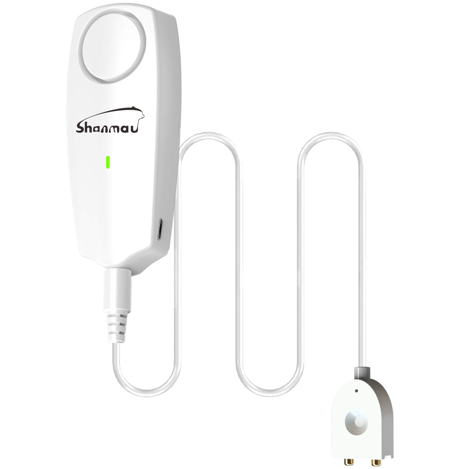 Water Leak Detector WiFi, Water Sensor Alarm with Rechargeable Battery & 100dB Adjustable Ringtone, Overflow Flood Leakage Alerts, Remote Monitor For Sink Basement etc, Free Notifications by Tuya APP