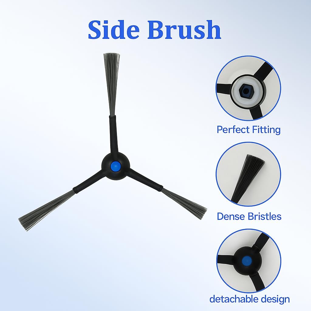 T50 Replacement Parts for ECOVACS DEEBOT T50 OMNI, T50 PRO OMNI Vacuum, Accessories Kits including V-shaped brush, Mop pads, Hepa Filters, Dust Bags, and Side Brushs