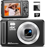 Digitalkamera 4K 64MP, 2.8 Zoll UHD Autofokus Kamera fotokamera – Ansicht 1