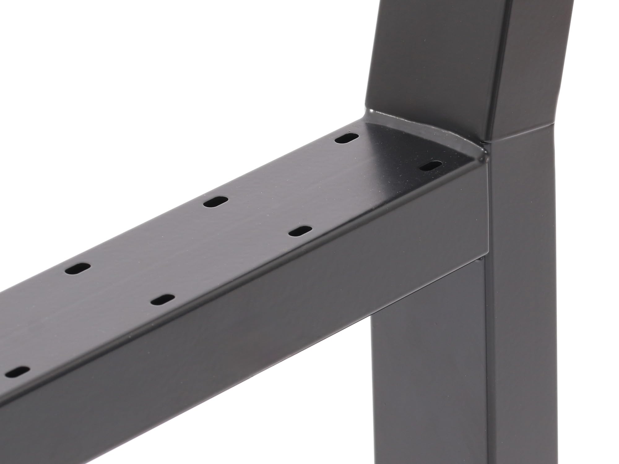 Bentatec Bankgestell Sitzbank Bank Stuhl Esstisch Sitzecke Metall DIY Gestell Gartenbank (2er-Set, Schwarz matt RAL 9005)