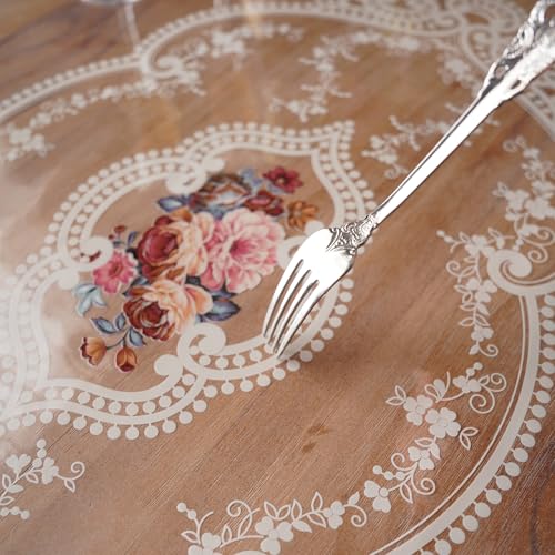 Artbloss Clear Table Cover Protector PVC Oil Proof Table Cloth, 60" x 104" by Artbloss - Used condition - Image 6