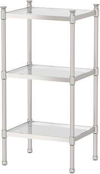 Gatco 1352 3-Tier Rectangle Taboret in Satin Nickel