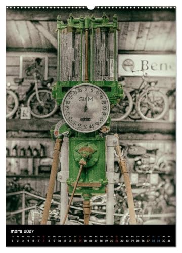 POMPES À ESSENCE VINTAGE (Calendrier mural haut de gamme 2027 DIN A2 horizontal), CALVENDO calendrier mensuel: Pompes de carburant d'une autre époque – vue 8