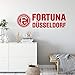 Adesivo da parete – Fortuna Düsseldorf Logo con scritta, 58 x 16 cm