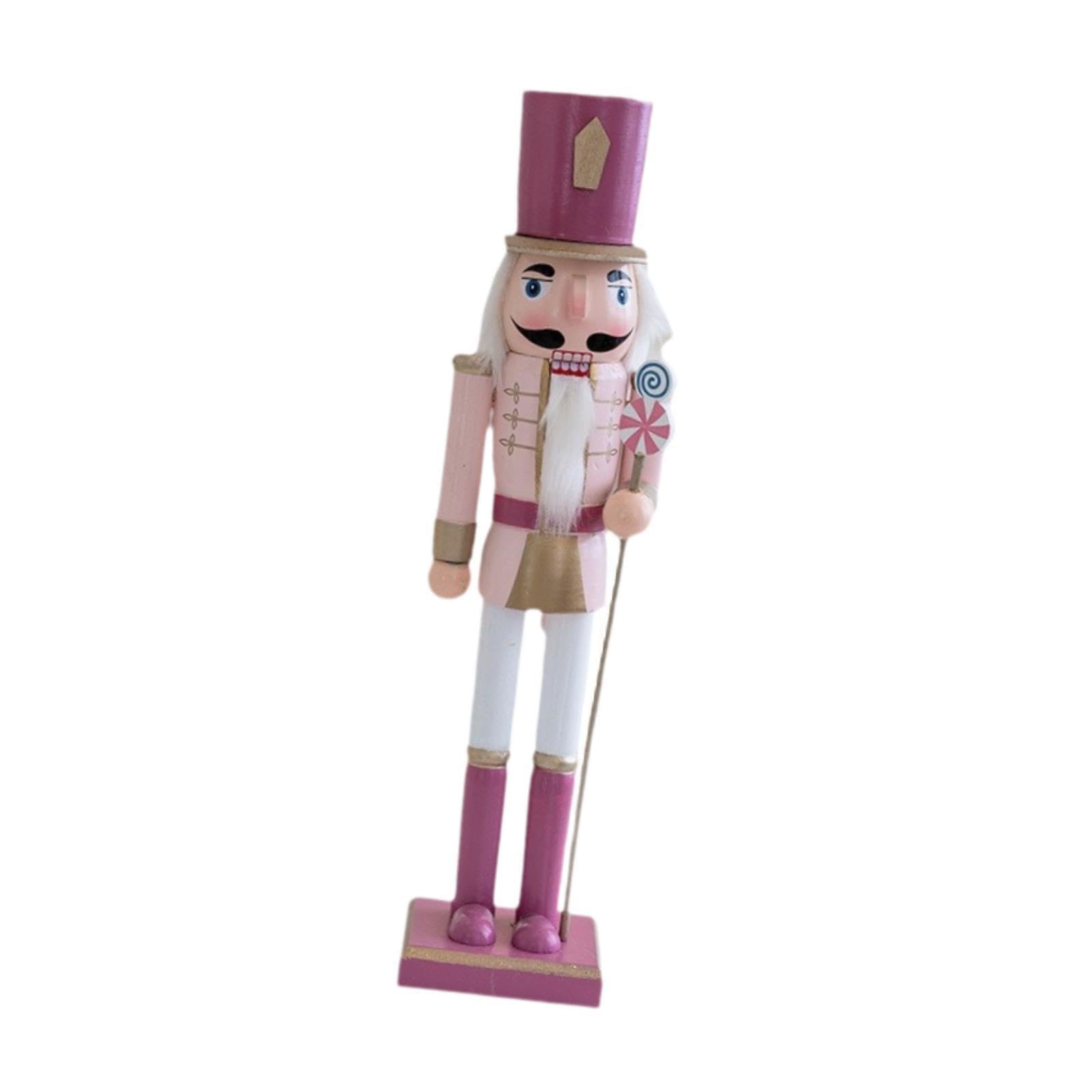 Kixzsaz Christmas Nutcracker Figurine Wooden Crafts Indoor Party Table Centerpiece Nutcracker Ornament Winter Decorations Christmas Figurine Statue Xmas