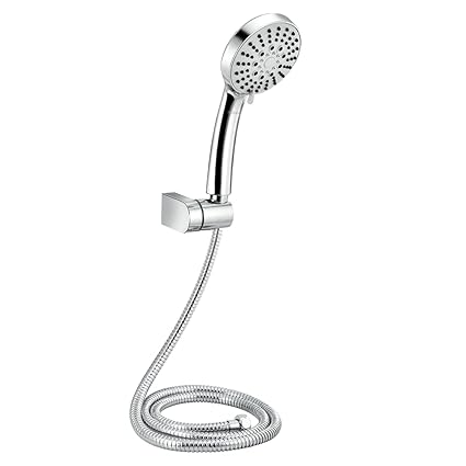 Johnson Hydra 5 Flow Hand Shower with 1.5mt Hose & Hook| 5-in-1 Multifunctional Handheld Round Shower| High-Pressure ABS Material Hand Shower| 1 Year Warranty| (S0019CBBAMZ - Chrome)