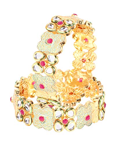 YouBella Jewellery Bangles for Women Stylish Traditional One Gram Gold Plated Bangles for Women and Girls