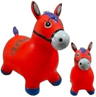 Cavalinho Upa Upa Brinquedo Pula Pula Musical Borracha - Cor Vermelho
