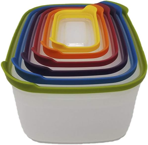 12-Piece Nesting Food Storage Container Set, Space Saver, Kitchen Organization