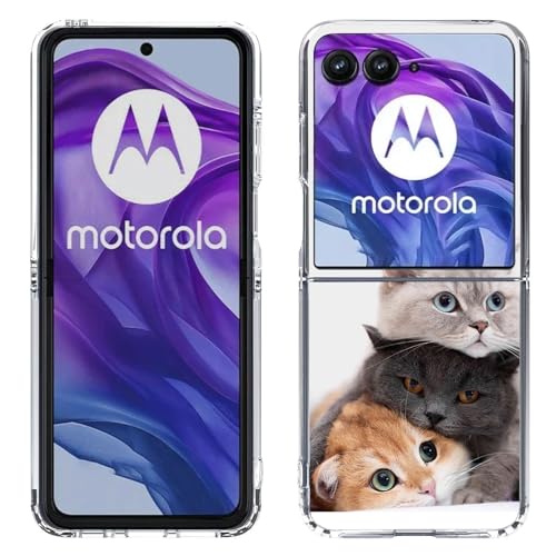 Bcov Case for Razr Ultra 2025,Lying Cute Cats Anti-Scratch Solid Hard case Protective Shookproof Phone Cover for Motorola Razr Ultra 2025 by Bcov - Used condition - US$6.81