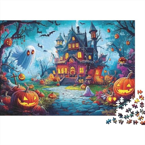 Puzzle de 1000 piezas de casa encantada para tardes de juego educativo en familia