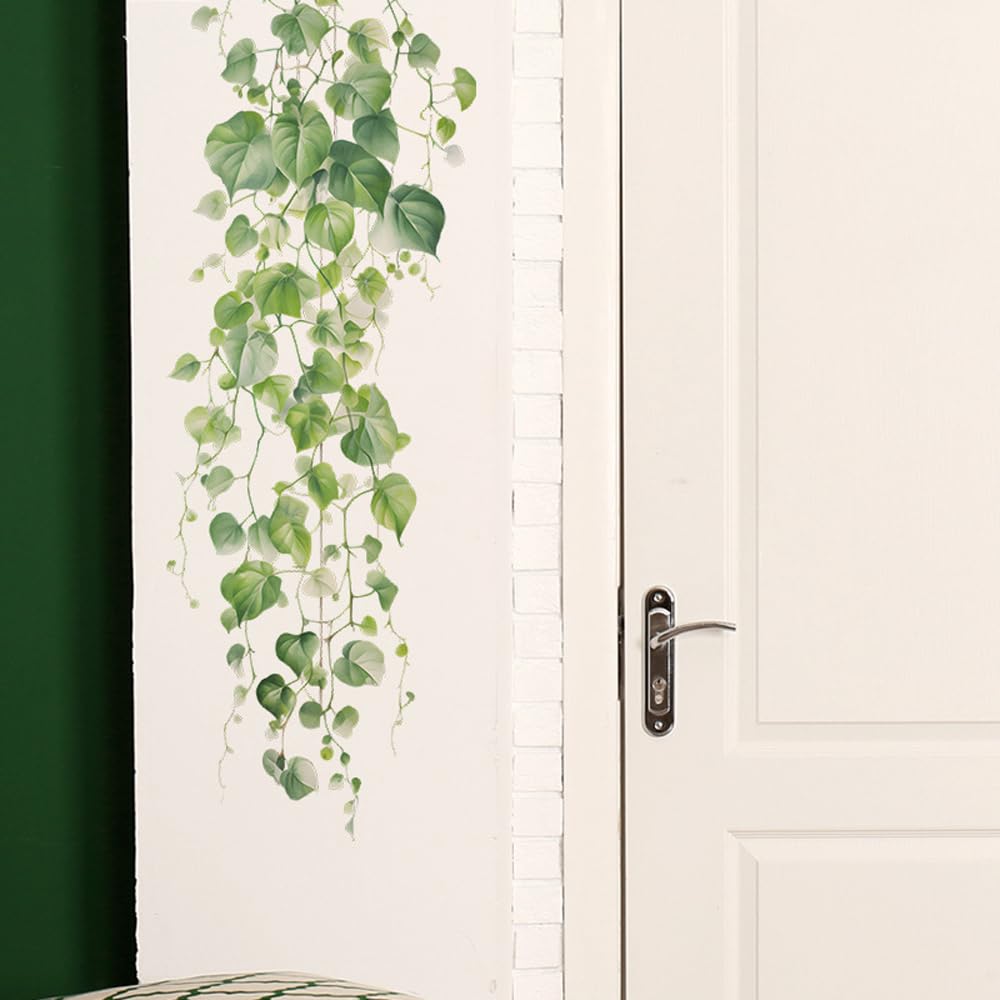 HAOHUODUO Green Vine Leaves Wall Sticker – 22x28.7 Inch, Removable Decal For Living Room - View #4