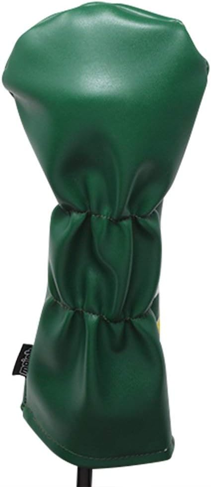 Majek Retro Golf Headcovers Green White and Yellow Vintage Leather Style 1 3 5 Driver and Fairway Head Covers Fits 460cc Drivers Classic Look