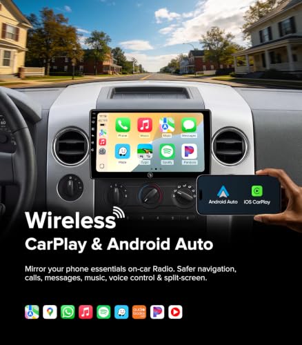 10" Wireless CarPlay Radio for Ford F150 04-08 F250/F350 08-16 Head Unit - image 4