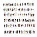 CWBPING 100pcs 1:87 HO Scale Standing Scenery Passengers Model Train Park Street People Figure Model Building Kit
