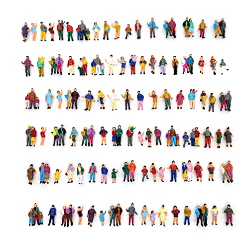 CWBPING 100pcs 1:87 HO Scale Standing Scenery Passengers Model Train Park Street People Figure Model Building Kit by CWBPING - Used condition - US$21.56