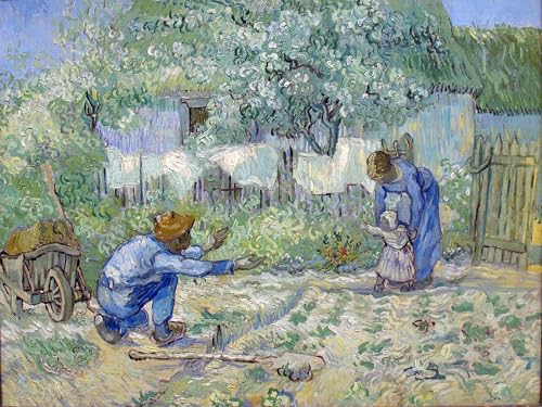 Cuadro pintura al óleo decoración hogar estilo Millet lienzo artístico para salón de 60x90cm