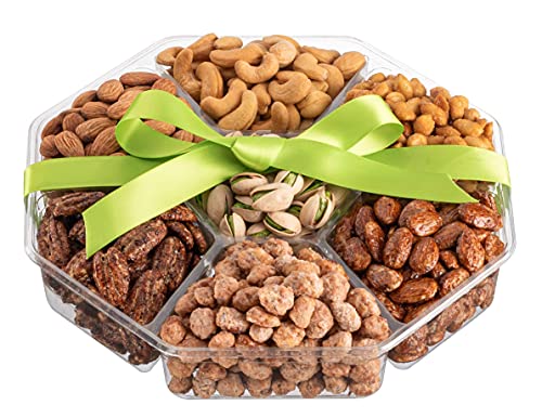 Image of Holiday Nuts Gift Basket - Extra Large Assortment of Sweet & Roasted Salted Gourmet Nuts - Food Gift Box for Dad, Him, Husband, Christmas, Father's Day, Mother's Day, Family, Men & Women