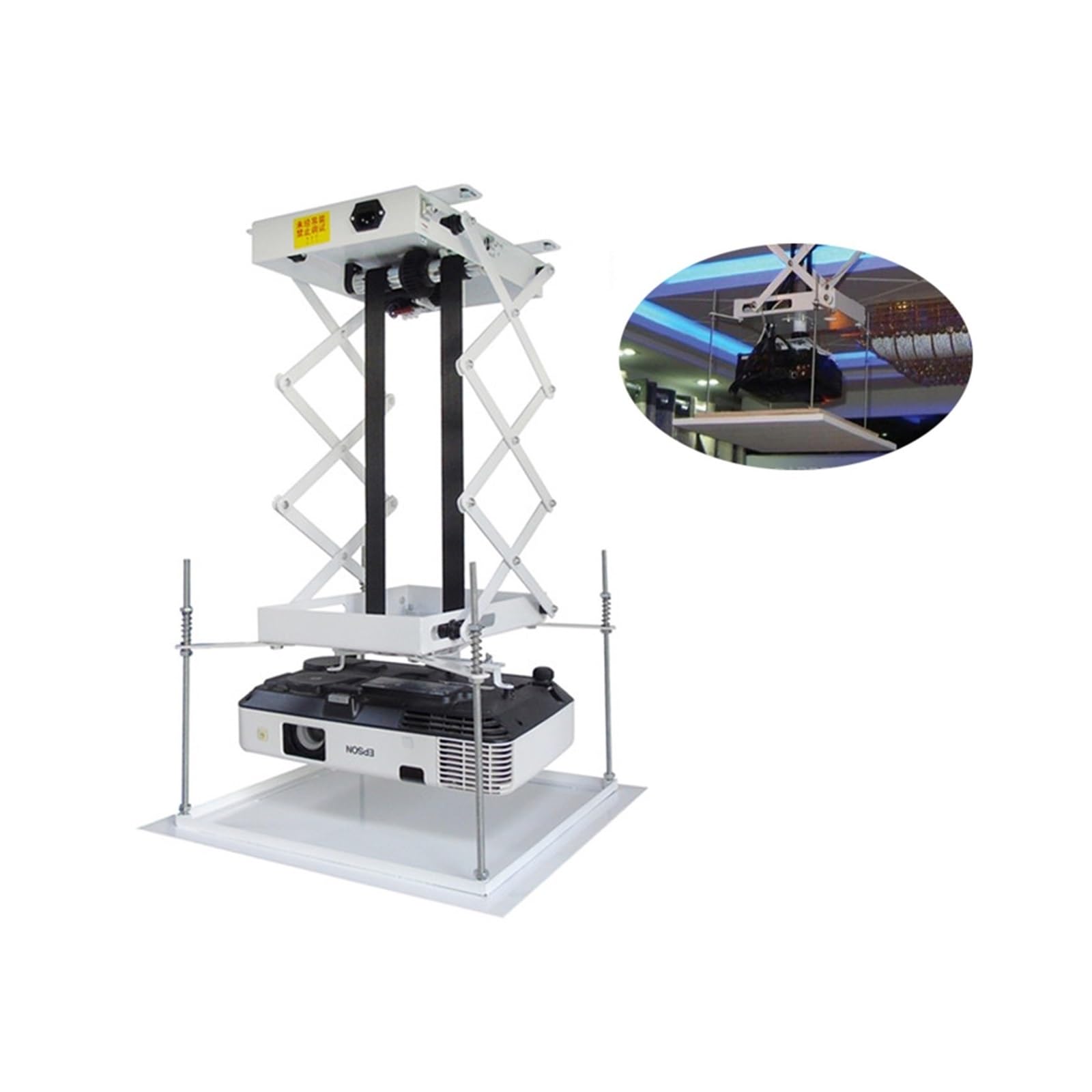 1PC 100CM Supporto for proiettore Forbici elettriche motorizzate for a soffitto Sollevatore for con telecomando wireless per principianti uso fai da te