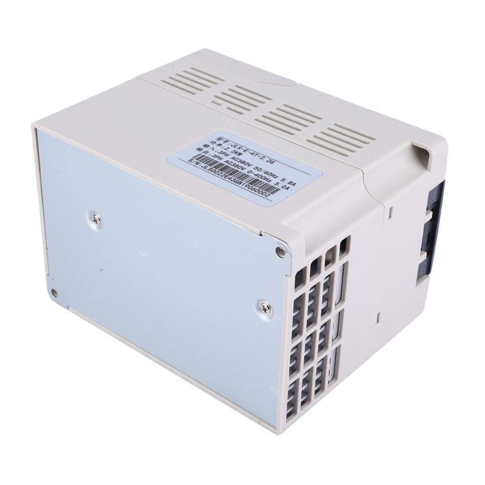 Variateur de fréquence, 380V 2.2KW VFD Variateur de fréquence variable pour le contrôle de vitesse du moteur Sortie triphasée, convertisseur de commande numérique par ordinateur de fréquence