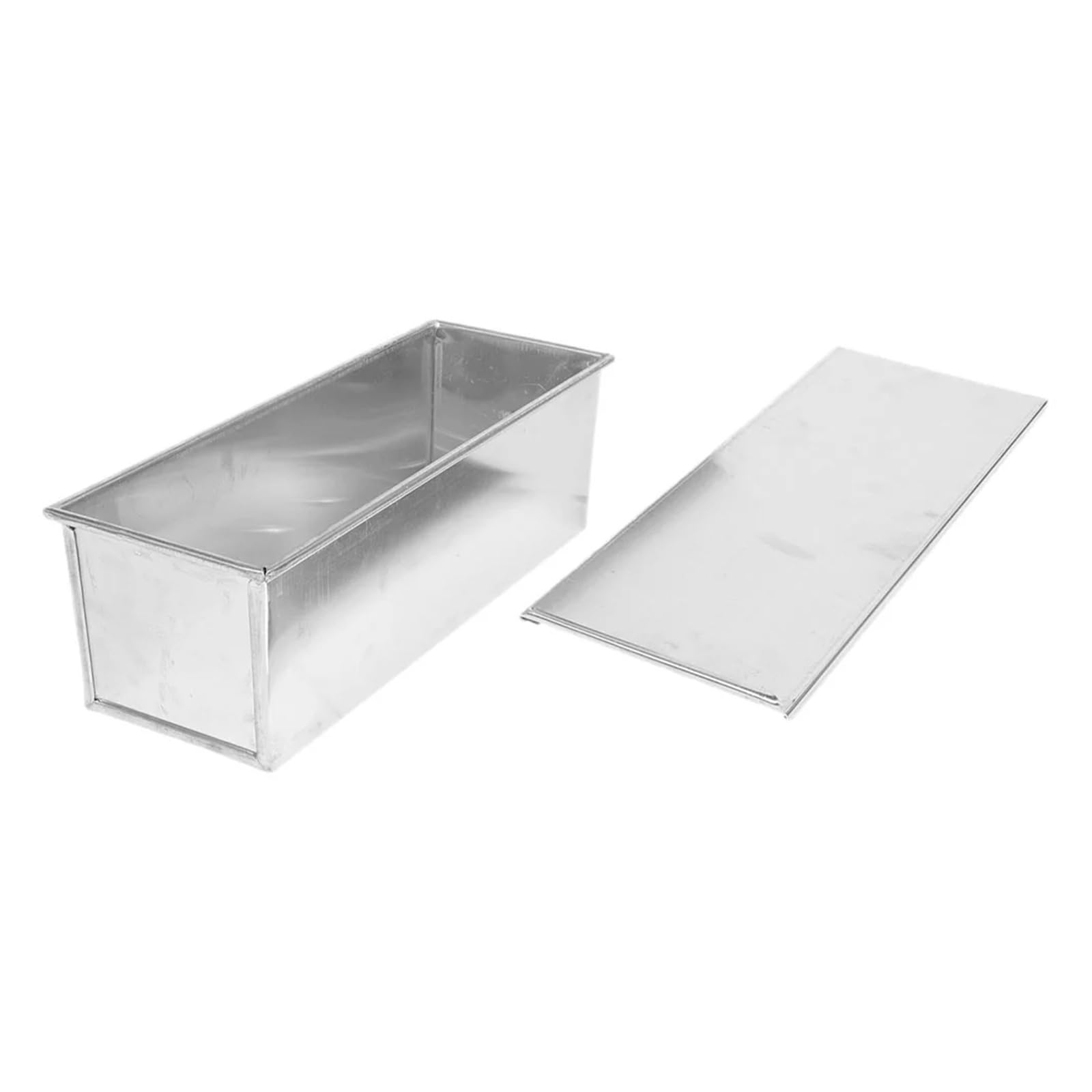 Teglia Forno Scatola for Toast Teglie da Forno in Acciaio Inossidabile Pane Pagnotta Stampo for la casa Coperchio Contenitori riutilizzabili in Lega di Alluminio con(34X13.5X12CM)