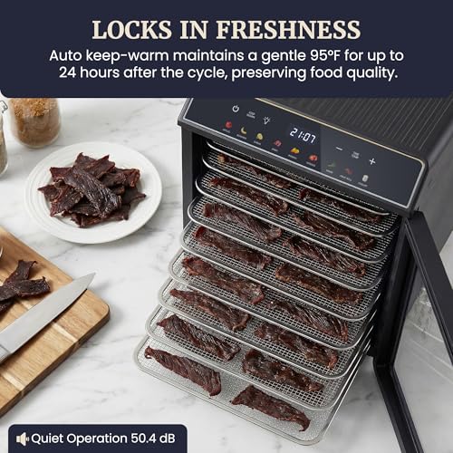 Image of Elite Gourmet 10-Tray Digital Food Dehydrator, 48-Hr Timer, 95-167F, Black