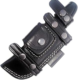 Ottoza Custom Handmade Black Right Hand Leather Knife Sheath for Tracker Knife