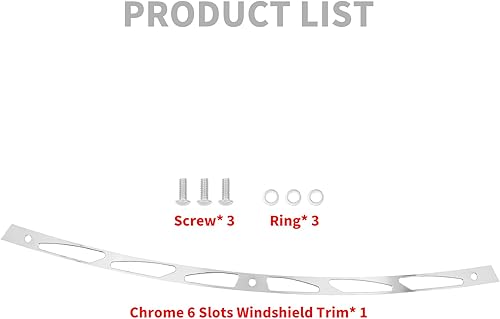 Vista 11 de Moldura de parabrisas ranurada para motocicleta Harley Touring Electra Glide Street Glide Trike FLHT FLHTC FLHTCU FLHX 1996-2013 (negro)