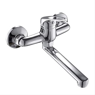 Grifos De Cocina Mezcladores Monomando En La Pared Mezclador Monomando Grifo Del Fregadero Rotación Del Grifo Mezclador De Agua Fría Caliente Fregona Grifo De La Piscina Grifo Cromo
