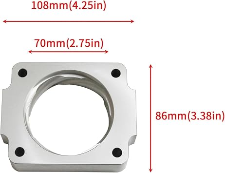 1set Throttle Body Spacer Compatible with Crown Vic-to-ria E-150 E-150 F-150 Mustang Ranger Lin-coln Navigator Town Car 4.6 5.4L
