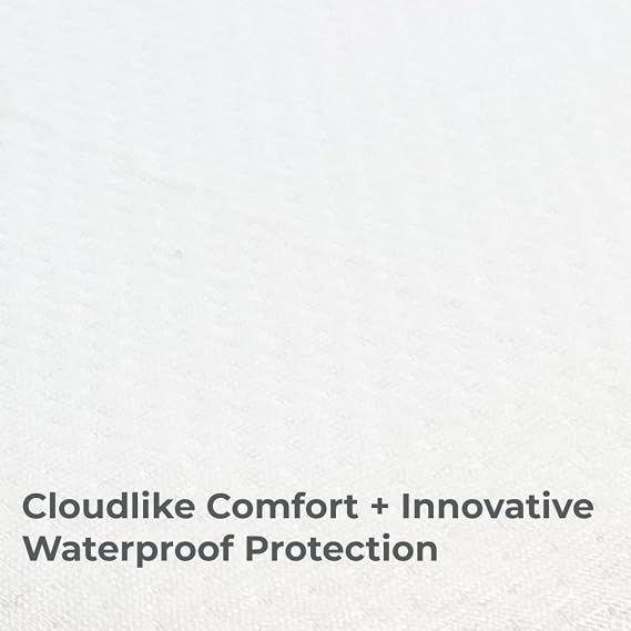 Cariloha Luxurious Aloha Soft Mattress Protector | White | King | Waterproof Top | Deep Pocket Design | Corner Active Band
