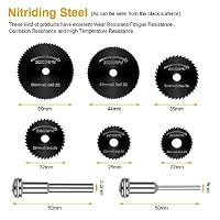 Flintronic HSS Kreissägeblätter für Dremel Multifunktionswerkzeuge, 6 Stück Kreissägeblätter Set, Multitool Werkzeug Repair Tool Kit, Rotationswerkzeuge für Schneiden von Holz, Kunststoff und Metall – Ansicht 2