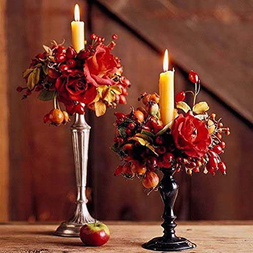 Bcandle 100% Beeswax Colonial Taper Candles Organic Hand Made - 8 Inch Tall, 7/8 Inch Diameter; (6) #TOP4