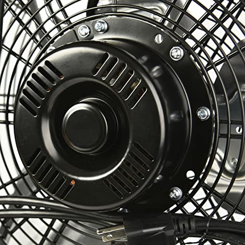 Aa011 24 Inch High Velocity Industrual Floor Fan Heavy Duty 2-Speed Powerful Matal Wall Mounted Fan 7500 Cfm Quiet For Home Garage Work Shop Bedroom Outdoor Or Indoor Adjustable Electric Fans-Black #TOP7