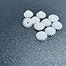 BELTXTROPHE 10pcs S162A Plastic Pinion Gear 0.5 Module 16 Teeth 2mm Bore Bevel Pinions 1cm 1.2cm Plastic Bevel Gear DIY Toy Car Industry(1mm bore)