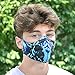ASA Techmed Reusable Dual Air Breathing Valve Face Mask Cover with Activated Carbon Filter (Tactical Blue)