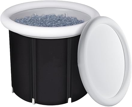 Simple Bath, Folding Tub, Bathtub, Plastic Soaking Tub for Ice Bath, Cold Bath, Hot Water Bath, Large Folding Bathtub, Athlete Portable Ice Bath, Flexible Shower Tub with Cover