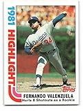 1982 Topps Baseball #6 Fernando Valenzuela Los Angeles Dodgers HL Official MLB Trading Card in Raw (EX or Better) Condition