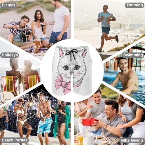 Short de bain homme chat résistant au chlore pour la piscine - 7