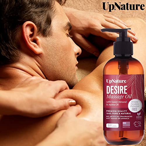 Desire Massage Oil, 8Oz- Aromatic Aromatherapy Massage Oil For Massage Therapy With Sweet Almond, Grapeseed & Jojoba Oil, Full Body Massage Oil, Stress Relief, Muscle Massage For Women & Men #TOP4