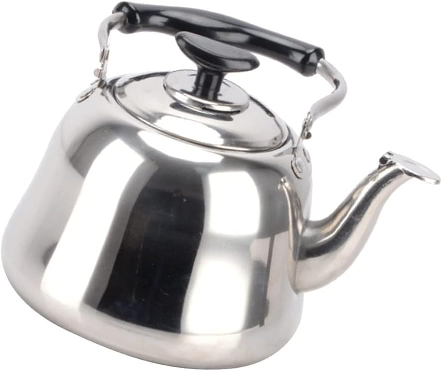 Leuke fluitende theeketel - 304 roestvrijstalen kookplaat theepot voor gas, inductie en elektrische fornuizen - snel koken en gelijkmatig verwarmen