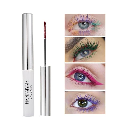 Miniatura 4 de Rímel blanco, máscara de pestañas de color impermeable, maquillaje de ojos de secado rápido, pestañas de ojos que se rizan y alargan las pestañas