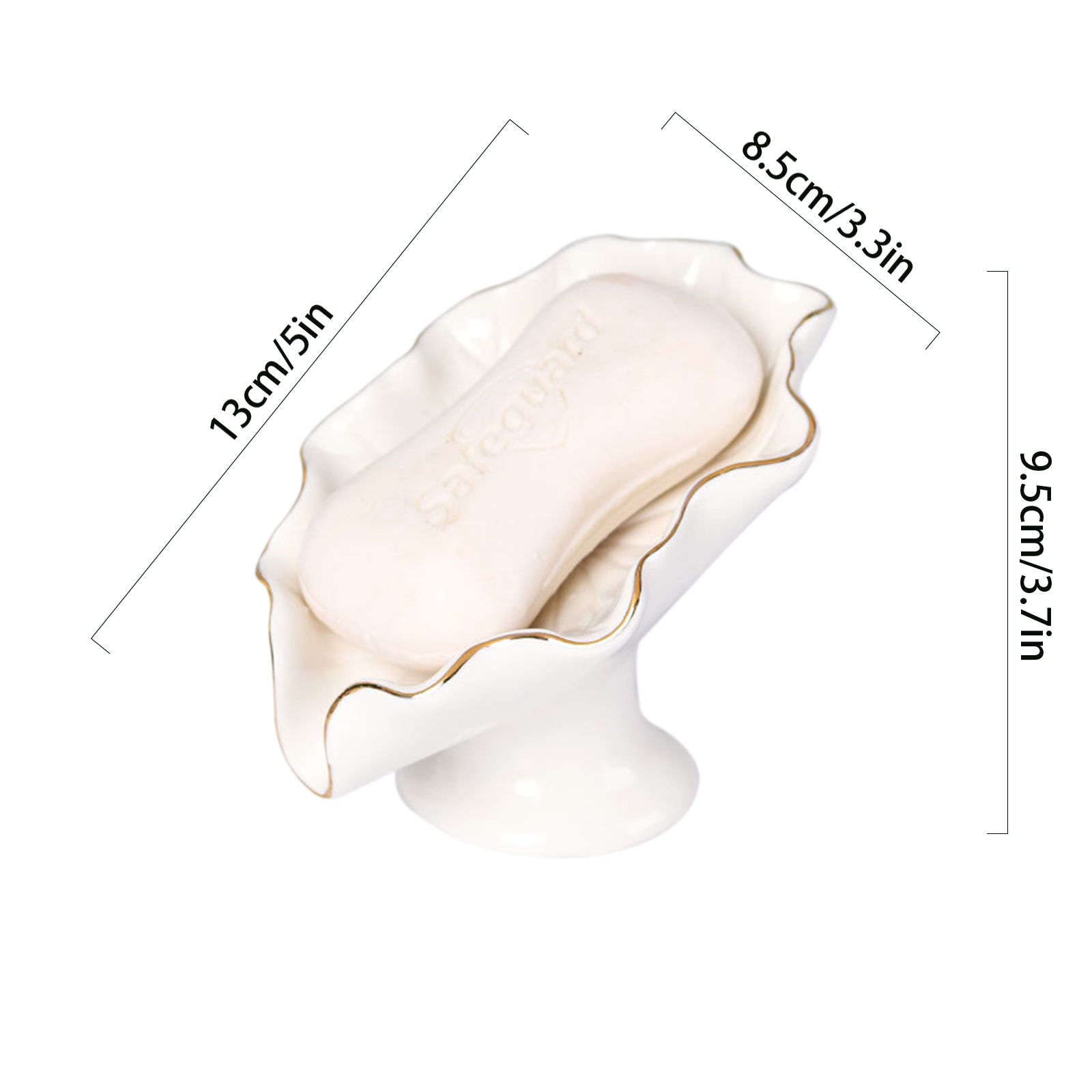 Jabonera, jabonera con tapa, jabonera, jabonera estilo hojas de arce europeas, jaboneras de cerámica for jabón en barra, jabonera de porcelana, bandeja de jabón, for decoración de baño, azul, 5.1 x 3.