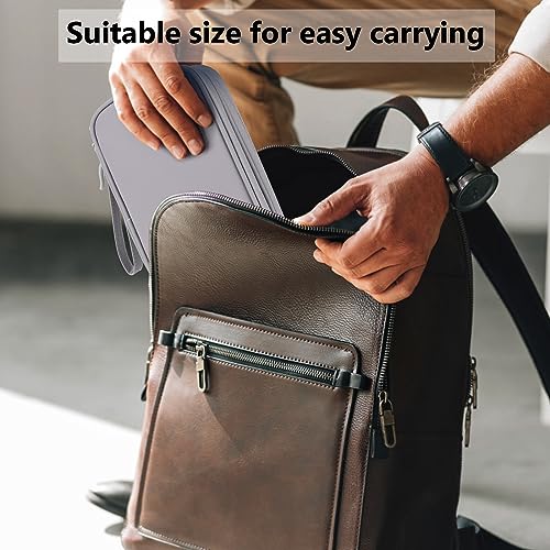 DDgro Travel Organizer Cables Pouch Organize and Storage Electronics Tech Accessories Cords Charger Cards Money Keys Power Bank (Gray, PU-M)