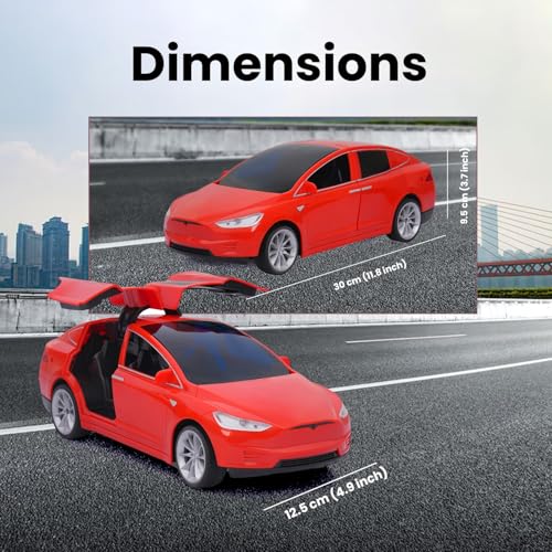 Image of Gooyo GY-20158CH Rechargeable Remote Control Car Toy with Gull-Wing Door Open Function and Glowing Headlights | Hi-Speed RC Car Toy for Kids | Red | in-Built Battery | Gift Box Packaging