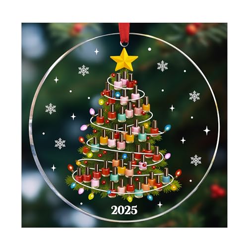 Nail Tech Christmas Ornament, Manicurist Nail Polish Ornaments, Nail Tech Gifts for Women, Beauty Gifts for Women Christmas, Reposa Brazos para Manicura, Salon & Beautician Decorations