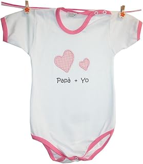 Zigozago - Body Para Bebés"PAPA' + YO" Talla: 9 meses Color: rosa